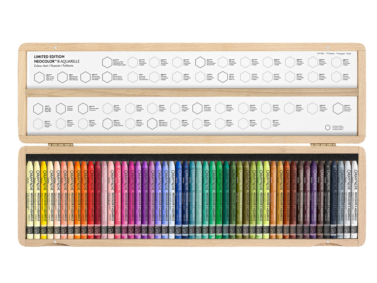 Caran d’Ache Neocolor II Special Edition Wood Box 50 Color Set - Wet ...