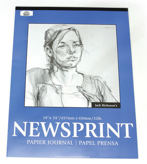 Jack Richeson Newsprint Pad Rough 50shts 24x36-Inch- OVERSIZED: Special Shipping