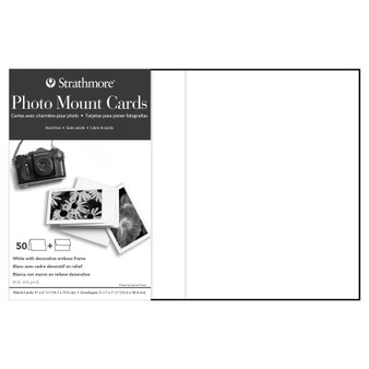 Strathmore Photo Mount Cards White Decorative Emboss 5x7" 50 Pack