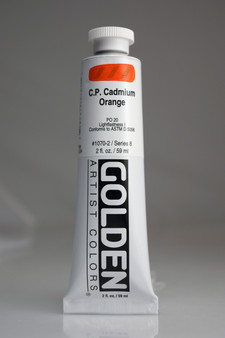 Golden Artist Colors Heavy Body Acrylic: 2oz Cadmium Orange