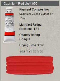 M. Graham Oil 1.25oz Series 6: Cadmium Red Light