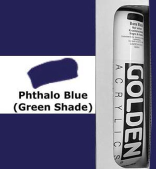 Golden Artist Colors Heavy Body Acrylic: 5oz Phthalo Blue Green Shade