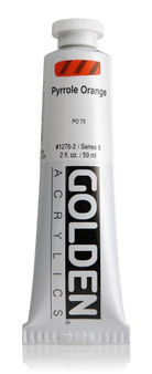 Golden Artist Colors Heavy Body Acrylic: 2oz Pyrrole Orange