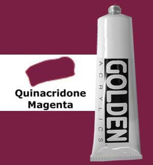 Golden Artist Colors Heavy Body Acrylic: 2oz Quinacridone Magenta