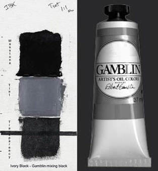 Gamblin Artists Oil Color 37ml Series 1: Ivory Black