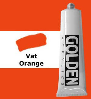 Golden Artist Colors Heavy Body Acrylic: 2oz Vat Orange