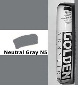 Golden Artist Colors Heavy Body Acrylic: 5oz Neutral Gray N5