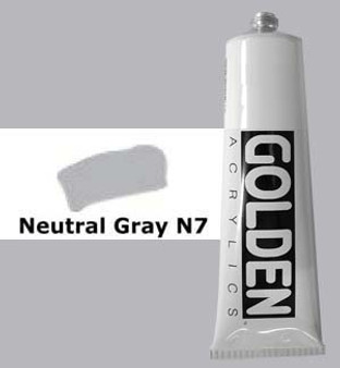 Golden Artist Colors Heavy Body Acrylic: 2oz Neutral Gray N7