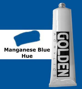 Golden Artist Colors Heavy Body Acrylic: 2oz Historical Manganese Blue Hue