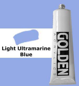 Golden Artist Colors Heavy Body Acrylic: 2oz Light Ultramarine Blue