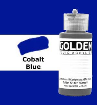 Golden Artist Colors Fluid Acrylic: 1oz Cobalt Blue