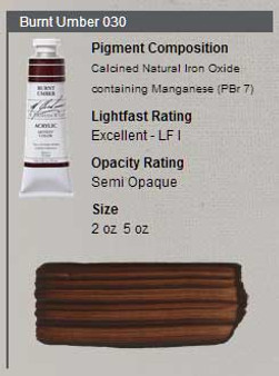 M. Graham Acrylic Series 1: 2oz Burnt Umber