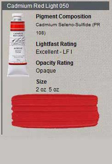 M. Graham Acrylic Series 5: 2oz Cadmium Red Light