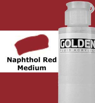 Golden Artist Colors Fluid Acrylic: 4oz Naphthol Red Medium