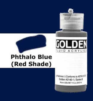 Golden Artist Colors Fluid Acrylic: 1oz Phthalo Blue Red Shade