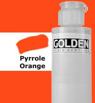 Golden Artist Colors Fluid Acrylic: 4oz Pyrrole Orange
