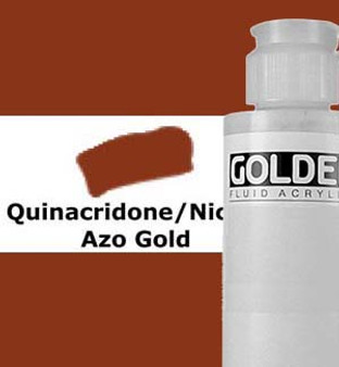 Golden Artist Colors Fluid Acrylic: 4oz Quinacridone Nickel Azo Gold