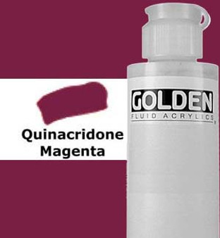 Golden Artist Colors Fluid Acrylic: 4oz Quinacridone Magenta