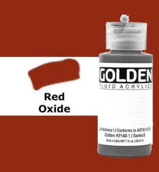 Golden Artist Colors Fluid Acrylic: 1oz Red Oxide