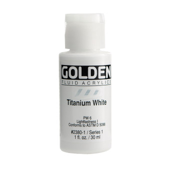 Golden Artist Colors Fluid Acrylic: 1oz Titanium White
