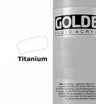 Golden Artist Colors Fluid Acrylic: 16oz Titanium White