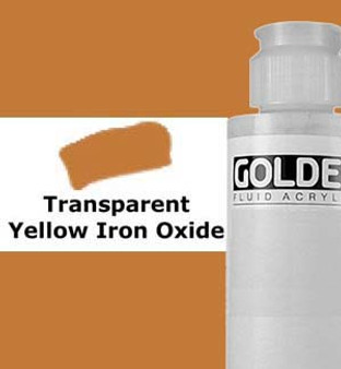 Golden Artist Colors Fluid Acrylic: 4oz Transparent Yellow Iron Oxide