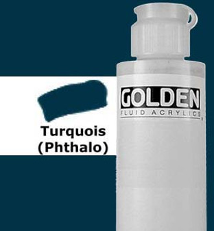 Golden Artist Colors Fluid Acrylic: 4oz Turquoise Phthalo