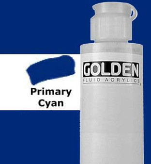 Golden Artist Colors Fluid Acrylic: 4oz Primary Cyan