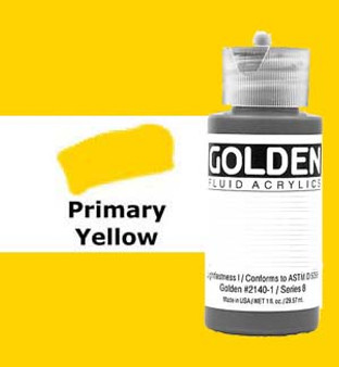 Golden Artist Colors Fluid Acrylic: 1oz Primary Yellow
