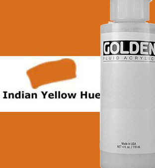 Golden Artist Colors Fluid Acrylic: 4oz Historical Indian Yellow Hue