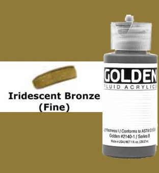 Golden Artist Colors Fluid Acrylic: 1oz Iridescent Bronze Fine