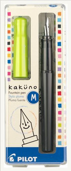 Pilot Kakuno Fountain Pen Medium Black/Lime