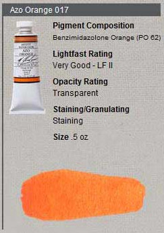 M. Graham Watercolor Series 2: 15ml Azo Orange