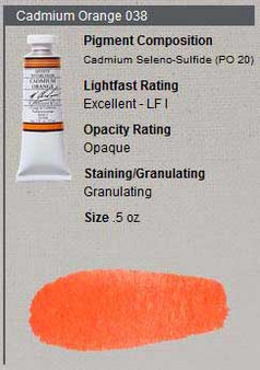 M. Graham Watercolor Series 4: 15ml Cadmium Orange