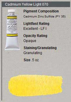 M. Graham Watercolor Series 4: 15ml Cadmium Yellow Light