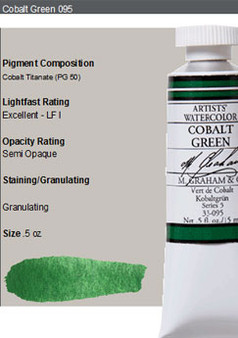 M. Graham Watercolor Series 4: 15ml Cobalt Green