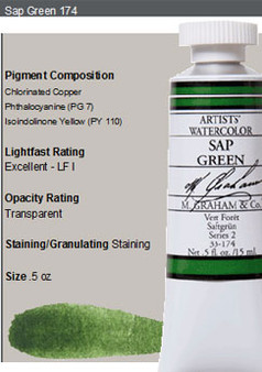 M. Graham Watercolor Series 2: 15ml Sap Green