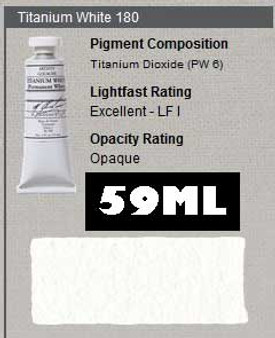 M. Graham Gouache Series 1: 59ml Titanium White Permanent