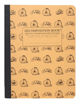 Michael Roger Press Decomposition Ruled Notebook Vintage Bicycles