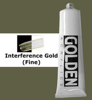 Golden Artist Colors Heavy Body Acrylic: 2oz Interference Gold Fine