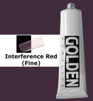 Golden Artist Colors Heavy Body Acrylic: 2oz Interference Red Fine