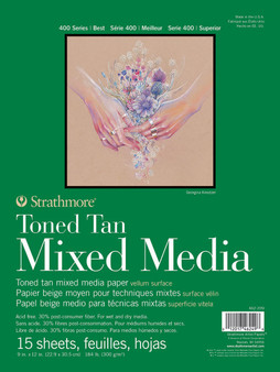 Strathmore Toned Tan Mixed Media Pad 18x24 - Wet Paint Artists