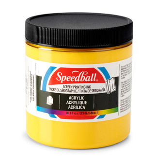 Speedball Screen Ink Acrylic 8oz Medium Yellow