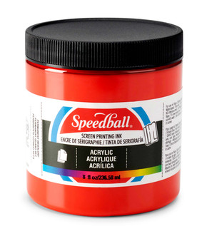 Speedball Screen Ink Acrylic 8oz Medium Red