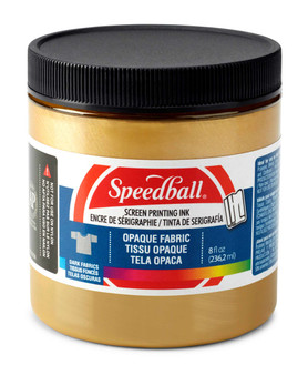 Speedball Screen Ink Fabric Opaque 8oz Gold