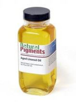 Natural Pigments Rublev Refined Aged Linseed Oil 8oz