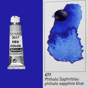 Schmincke Horadam Aquarell 15ml Tube Watercolor Phthalo Sapphire Blue - 477