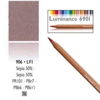 Caran DAche Luminance Colored Pencil Sepia 50%
