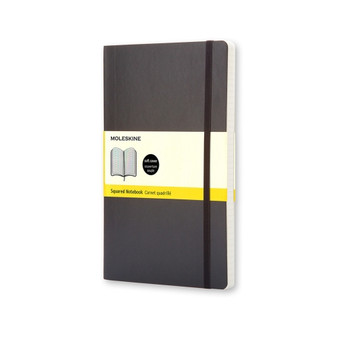 Moleskine Soft Cover Notebook Large Square Grid Black