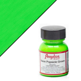 Angelus Neon Leather Paint 1oz Popsicle Green